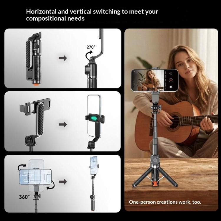T01 Photography Mini Selfie Stick 69cm Extendable Tripod Bluetooth Remote Phone Holder Stand - Tripod - British D'sire