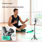 T01 Photography Mini Selfie Stick 69cm Extendable Tripod Bluetooth Remote Phone Holder Stand - Tripod - British D'sire