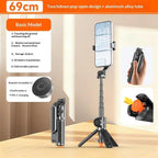 T01 Photography Mini Selfie Stick 69cm Extendable Tripod Bluetooth Remote Phone Holder Stand - Tripod - British D'sire