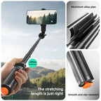 T01 Photography Mini Selfie Stick 69cm Extendable Tripod Bluetooth Remote Phone Holder Stand - Tripod - British D'sire