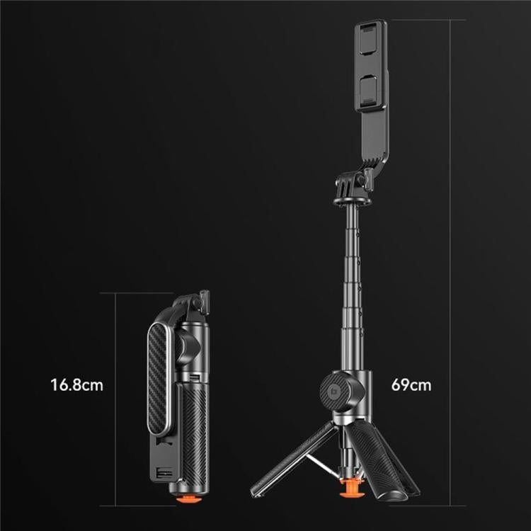 T01 Photography Mini Selfie Stick 69cm Extendable Tripod Bluetooth Remote Phone Holder Stand - Tripod - British D'sire