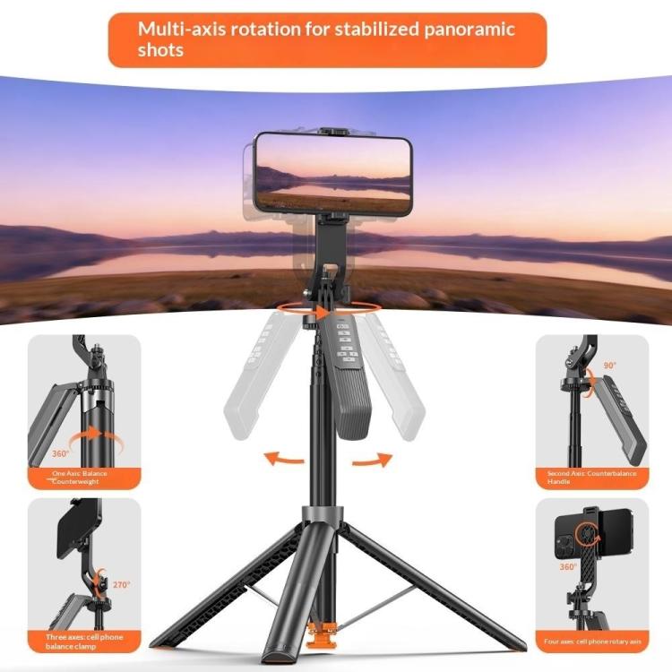 T02TK Bluetooth Remote Control Phone Tripod Stand 360 Degrees Rotation Selfie Stick Tripod - Tripod Stand - British D'sire