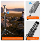T02TK Bluetooth Remote Control Phone Tripod Stand 360 Degrees Rotation Selfie Stick Tripod - Tripod Stand - British D'sire