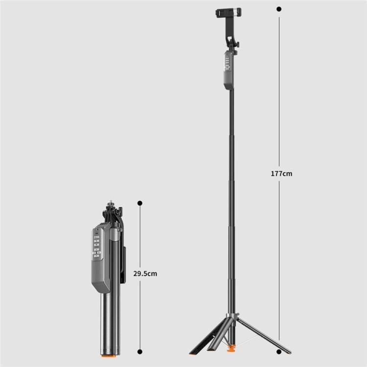 T02TK Bluetooth Remote Control Phone Tripod Stand 360 Degrees Rotation Selfie Stick Tripod - Tripod Stand - British D'sire