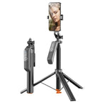 T02TK Bluetooth Remote Control Phone Tripod Stand 360 Degrees Rotation Selfie Stick Tripod - Tripod Stand - British D'sire