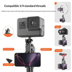 T02TK Bluetooth Remote Control Phone Tripod Stand 360 Degrees Rotation Selfie Stick Tripod - Tripod Stand - British D'sire