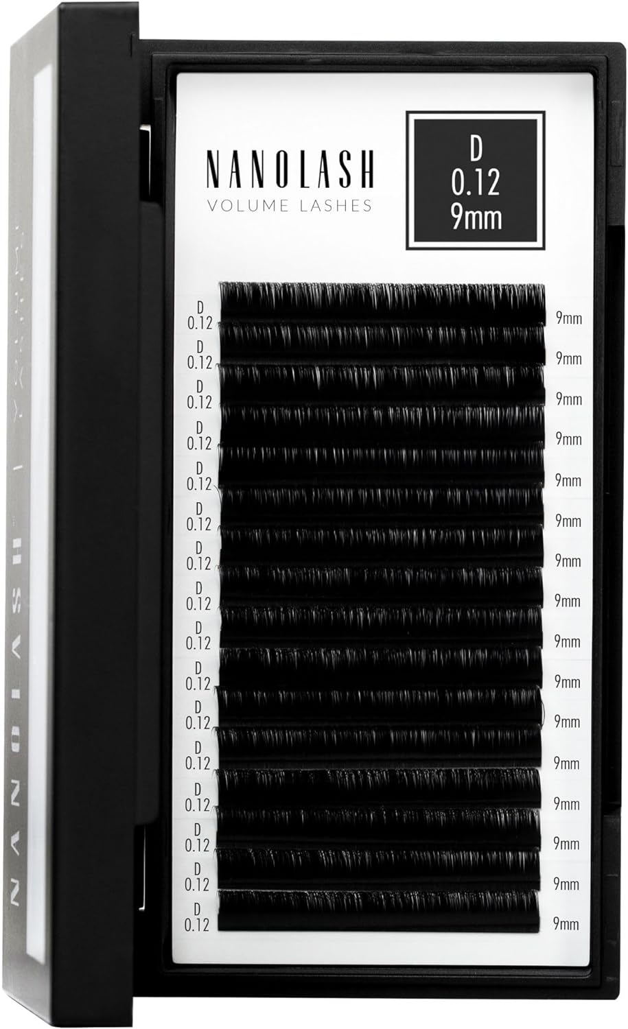 Nanolash Volume Lashes - false lashes for professional eyelash extensions, volume eyelash extensions (0.12 D, 9mm) Main image