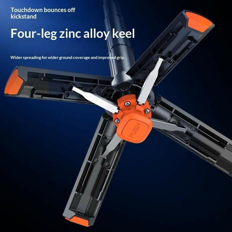 T13Y Auto Open Zinc Alloy Phone Handle Holder Bluetooth Selfie Stick Extendable Tripod(Black) - Phone Handle - British D'sire