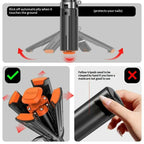 T13Y Auto Open Zinc Alloy Phone Handle Holder Bluetooth Selfie Stick Extendable Tripod(Black) - Phone Handle - British D'sire