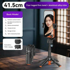 T13Y Auto Open Zinc Alloy Phone Handle Holder Bluetooth Selfie Stick Extendable Tripod(Black) - Phone Handle - British D'sire