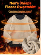 TACVASEN Men's Sweatshirts Warm Fleece Jumpers Sherpa Lined Pullover Sweater Classic Cotton Winter Sweatshirt - Hoodies & Sweatshirts - British D'sire