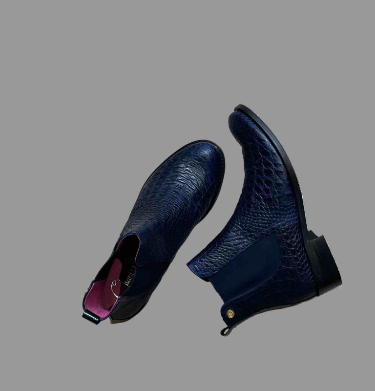 Taille Navy Chelsea ankle boot - Chelsea Boot - British D'sire