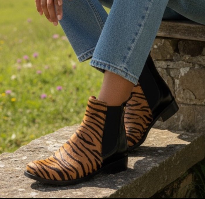 Taille -Tiger Cowhide Chelsey boot - Boot - British D'sire