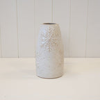 Tall Frosted Snowflake Vase Seasonal Ceramic Vase - Christmas Decor - British D'sire