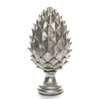 Tall Silver Pinecone Finial Decorative Artificial Stem - Figurines - British D'sire
