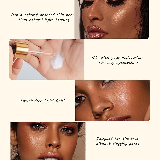 Tanning Aid Extends Protects The Natural Skin Tone With Aloe Vera, Moisturises The Skin, Absorbs Quickly Non-Greasy, Gives Skin a Long-Lasting Golden Tan, Vegan+Cruelty - British D'sire