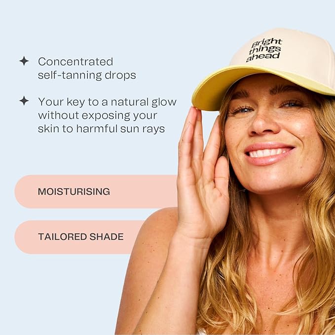 Tanning Drops, 30ml - Fake Tan Bronzing Drops for Face & Body - Add Self Tanning Drops to Skin Care - 100% Vegan & Fragrance-Free - All Skin Types - Natural & Gradual Tan Moisturiser - Indy Beauty - British D'sire