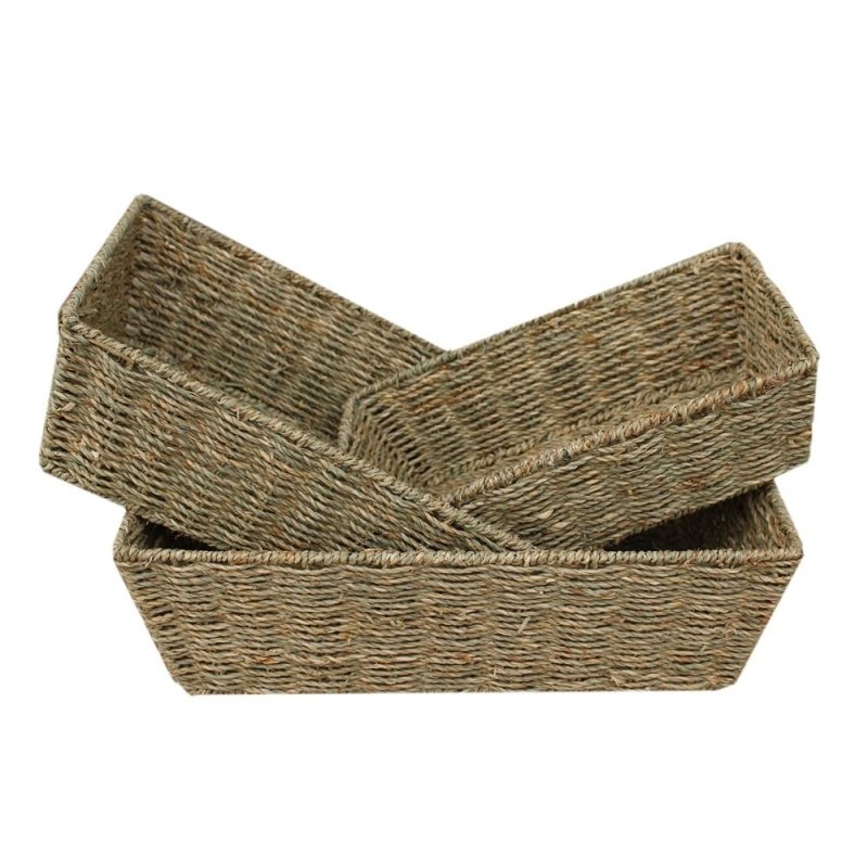 Tapered Edge Seagrass Tray - Serving Tray - British D'sire