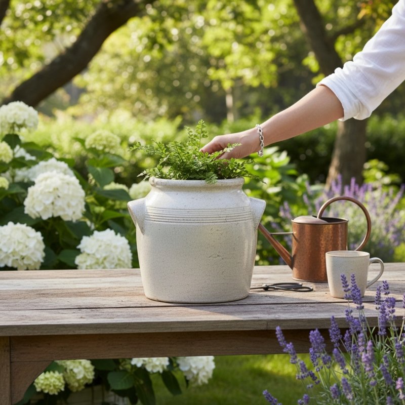 Tarn Collection Medium Pot With Handles - Plant Pot - British D'sire
