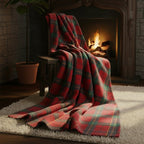 Tartan Check Soft Feel Print Christmas Throw Blanket Home Decor Gift - Grey - British D'sire