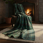 Tartan Check Soft Feel Print Christmas Throw Blanket Home Decor Gift - Red - British D'sire