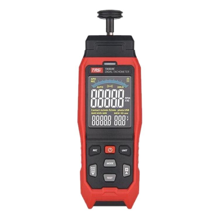 TASI Contact and Non - contact Dual Use Portable Measuring Speed Meter Digital Display Laser Tachometer - British D'sire