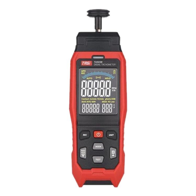 TASI Contact Portable Measuring Speed Meter Digital Display Laser Tachometer - British D'sire Main image