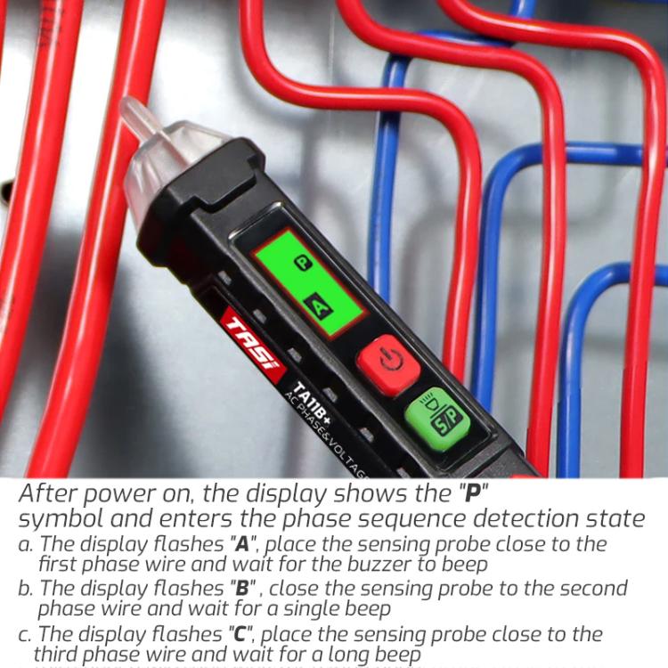 TASI TA11B+ Non - contact Inductive LCD Digital Display Tester - British D'sire