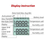 TASI TA621A Digital Dew Point Thermometer Ambient Temperature Humidity Gauge - British D'sire