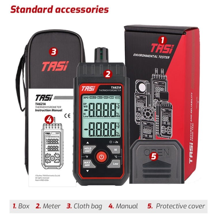 TASI TA621A Digital Dew Point Thermometer Ambient Temperature Humidity Gauge - British D'sire
