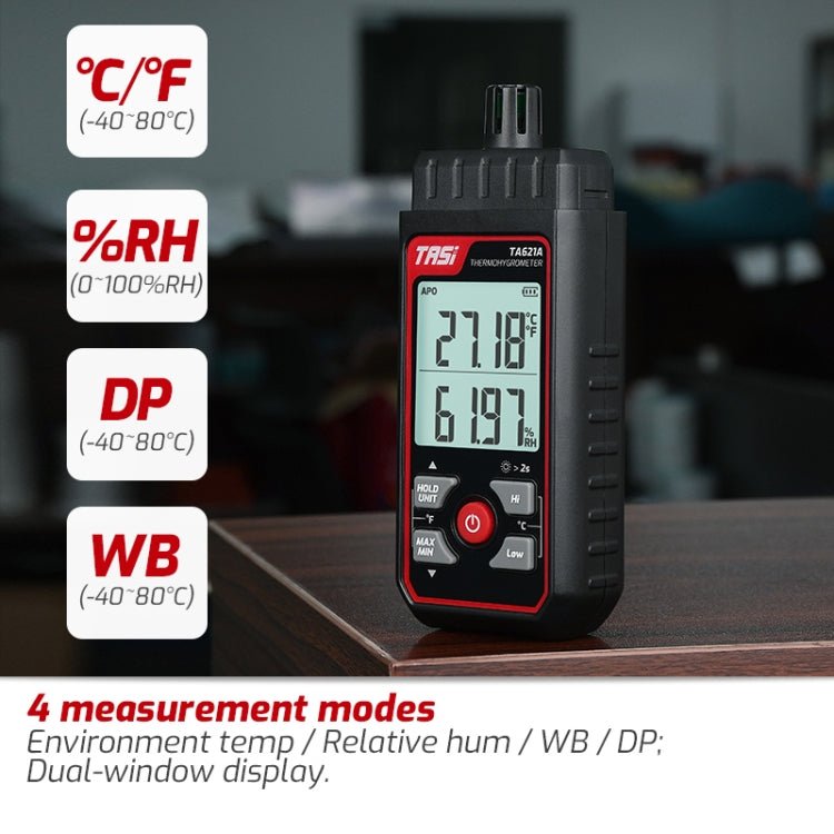 TASI TA621A Digital Dew Point Thermometer Ambient Temperature Humidity Gauge - British D'sire