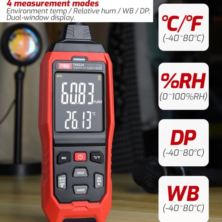 TASI TA622A Temperature Humidity Meter Digital Dew Point Thermometer - British D'sire