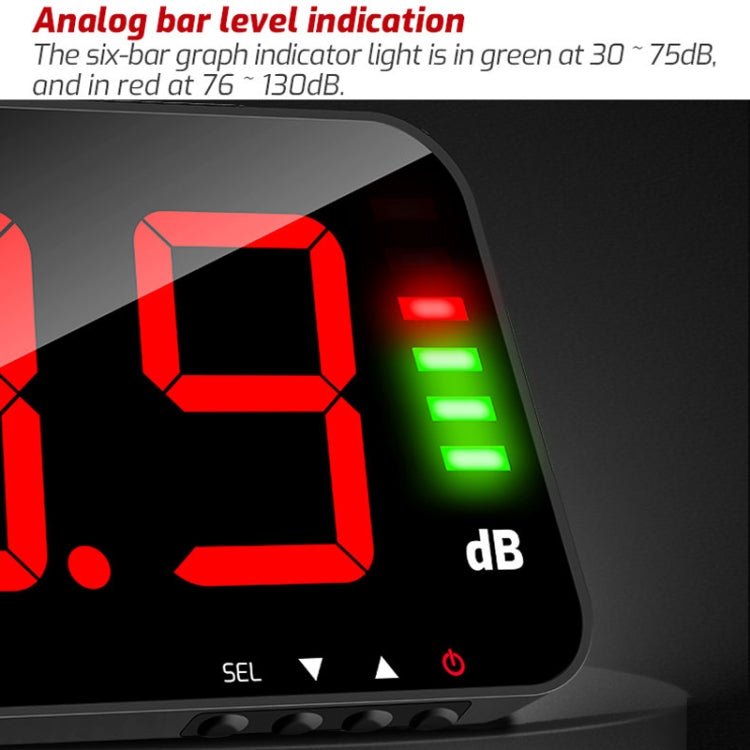 TASI TA653A Large Screen Wall - Mounted Noise Meter Decibel Detector - British D'sire