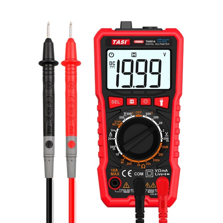 TASI TA801A Digital Multimeter Fully Automatic Multifunctional Digital Current Meter(Manual Model, Without Capacitor Measurement) - British D'sire