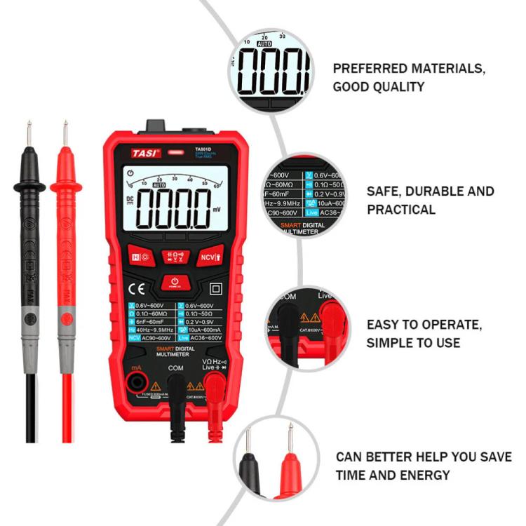 TASI TA801D Multi - function Digital High Precision Multimeter - British D'sire