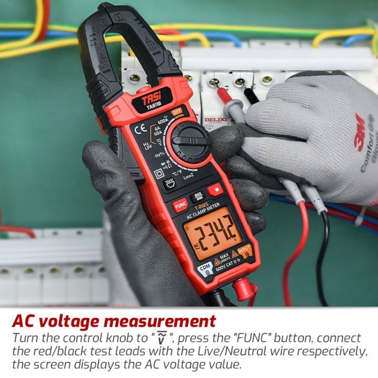 TASI TA811C Clamp Meter High Accuracy AC DC Voltage Ammeter - British D'sire