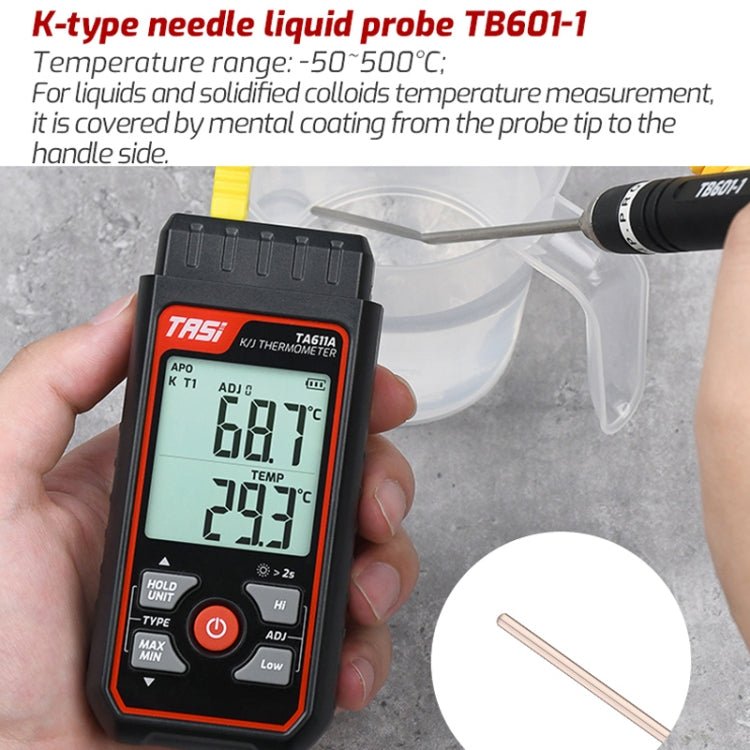 TASI TB601 - 1 Liquid Probe K - Type Probe Use With Thermometer - British D'sire