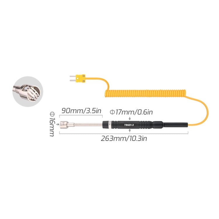 TASI TB601-3 Surface Thermocouple K-Type Probe Use With Thermometer Secondary image