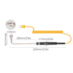 TASI TB601 - 4 Elbow Surface Thermocouple K - Type Probe Use With Thermometer - British D'sire