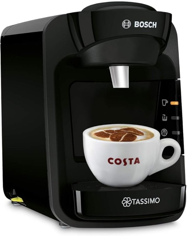 Tassimo by Bosch Suny 'Special Edition' TAS3102GB Coffee Machine,1300 Watt, 0.8 Litre - Black - Coffee Machine - British D'sire
