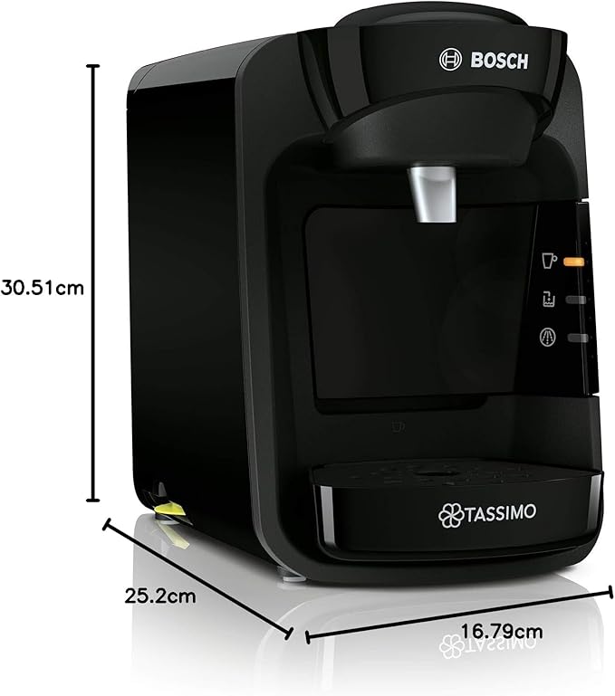 Tassimo by Bosch Suny 'Special Edition' TAS3102GB Coffee Machine,1300 Watt, 0.8 Litre - Black - Coffee Machine - British D'sire