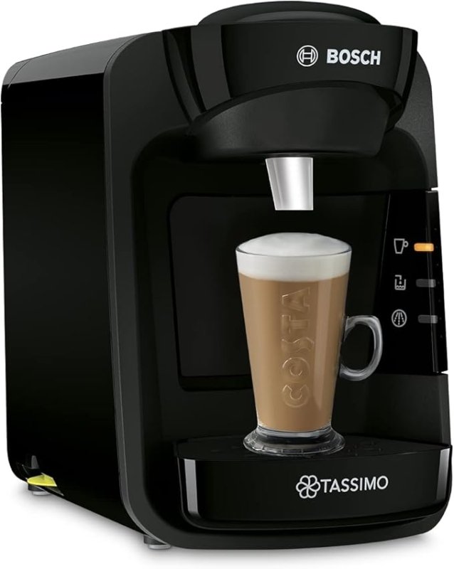 Tassimo by Bosch Suny 'Special Edition' TAS3102GB Coffee Machine,1300 Watt, 0.8 Litre - Black - Coffee Machine - British D'sire