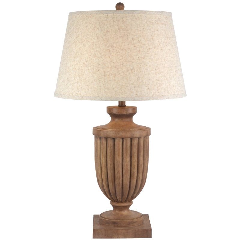 Tassora Table Lamp With Edged Linen Shade - Lamps - British D'sire Main image