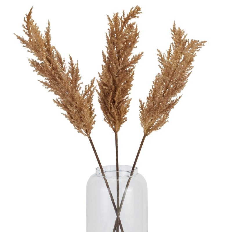 Taupe Faux Dried Pampas Grass Stem - Artificial Plants & Trees - British D'sire