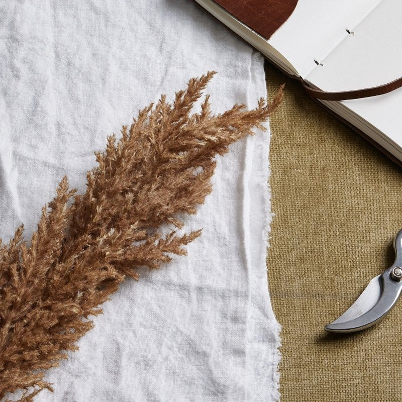 Taupe Faux Dried Pampas Grass Stem - Artificial Plants & Trees - British D'sire
