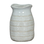 Tava Medium Hewn Vase - Grey Ceramic Decorative Vase - Vases - British D'sire