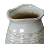 Tava Medium Hewn Vase - Grey Ceramic Decorative Vase - Vases - British D'sire