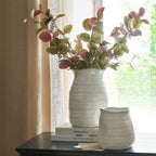 Tava Medium Hewn Vase - Grey Ceramic Decorative Vase - Vases - British D'sire