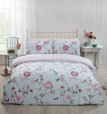 Tranquility Birds Kids Bedding Single Double Duvet Quilt Cover Set