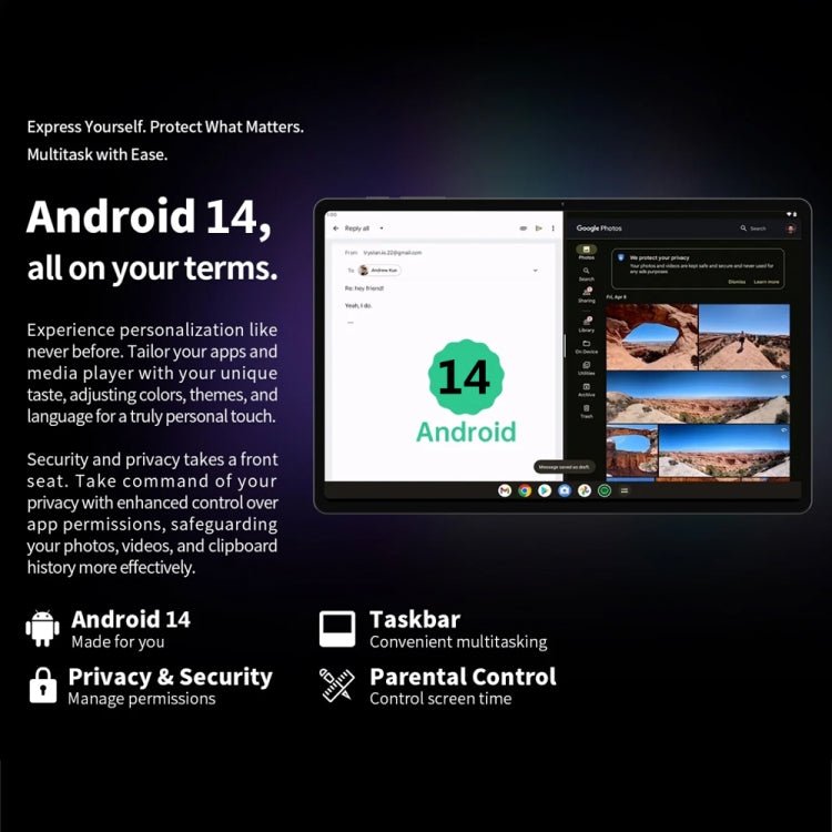 Teclast T60 4G LTE Tablet PC 12 inch, 8GB+256GB, Android 14 Unisoc T616 Octa Core, Support Dual SIM - British D'sire
